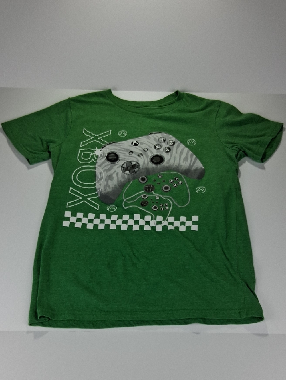 Boys Xbox Graphic Tee Shirt Size Large Green With Controller Logo In Center